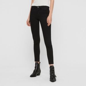 ALL SAINTS Grace Black Skinny Jeans Mid Rise 28​